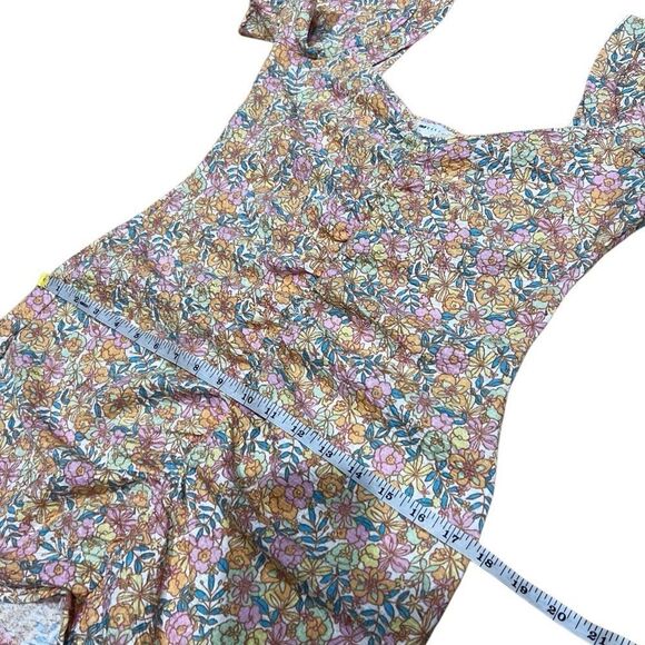 ASOS Design Textured Ruched Mini Dress Short Sleeves Pastel Floral Size 10 - Picture 11 of 16